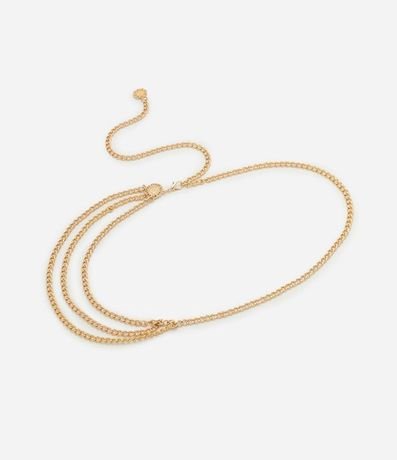 Cinturón Cadena Estrecho con Colgantes de Medalla