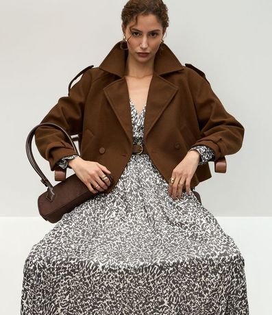 Vestido Midi Satinado con Cinturón en Gamuza 5