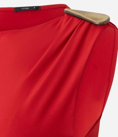 Vestido Midi con Adorno en Gota y Encaje Lateral 8