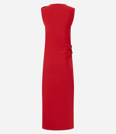Vestido Midi con Adorno en Gota y Encaje Lateral 9