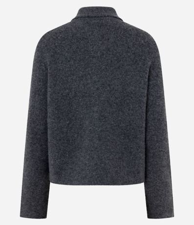 Campera Regular en Punto con Bolsillos Aplicados 8