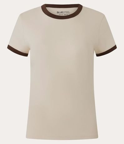 Blusa Baby Look con Mangas y Cuello Contrastantes 4