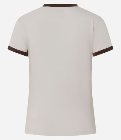 Blusa Baby Look con Mangas y Cuello Contrastantes 5