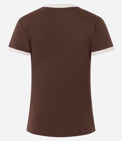 Blusa Baby Look con Mangas y Cuello Contrastantes 5