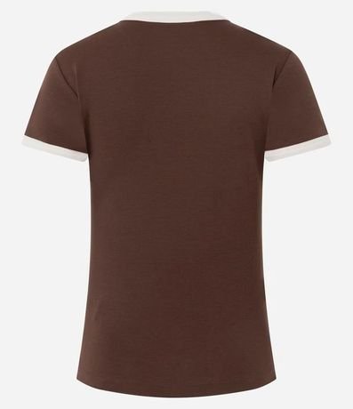 Blusa Baby Look con Mangas y Cuello Contrastantes 5