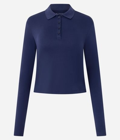 Blusa Polo con Manga Larga en Algodón 4