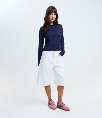 Blusa Polo con Manga Larga en Algodón 2