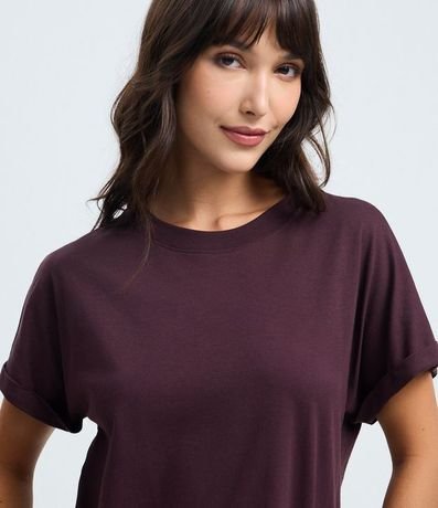 Blusa Básica con Manga Dobrada Corta en Algodón 3