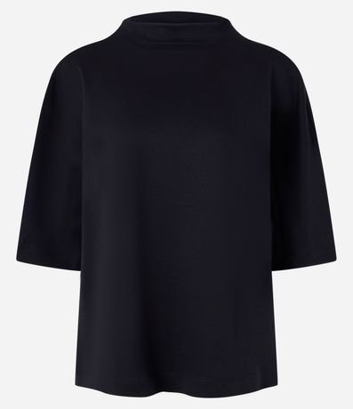 Remera Sueltecita con Cuello Entero y Manga Corta 4