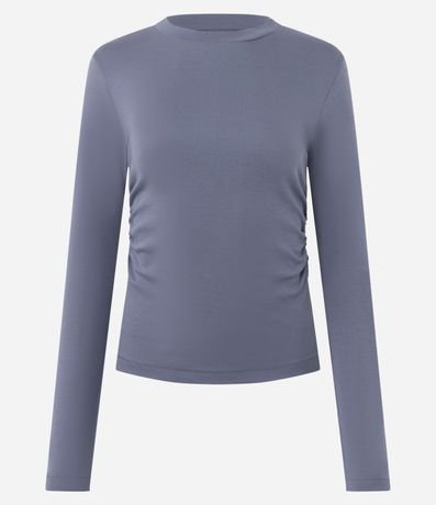 Blusa Manga Larga con Fruncido en la Cintura en Algodón 5