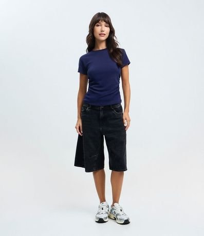 Blusa Manga Corta con Fruncido en el Lateral 2