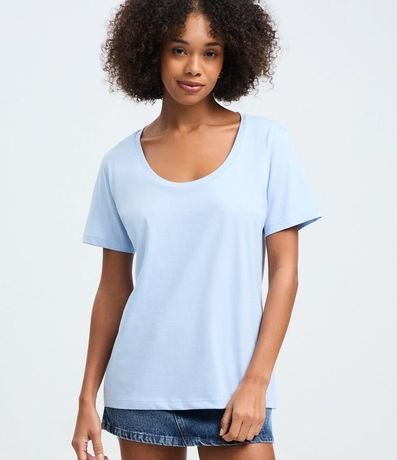 Blusa Básica Manga Corta en Algodón