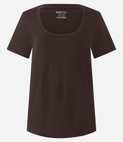 Blusa Básica Manga Corta en Algodón 4