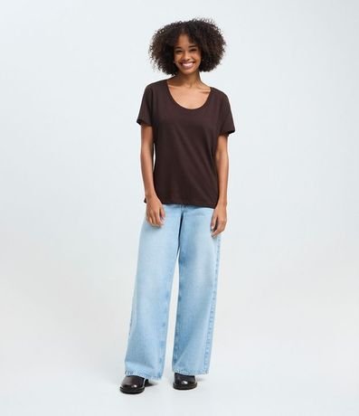 Blusa Básica Manga Corta en Algodón 2