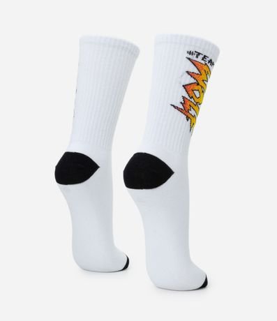 Media Caña Larga en Algodón con Lettering Wolf 2