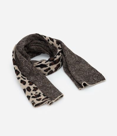 Bufanda Animal Print en Punto Jacquard