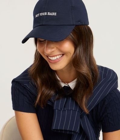 Gorra Aba Curva en Sarga con Bordado Not Your Babe 2