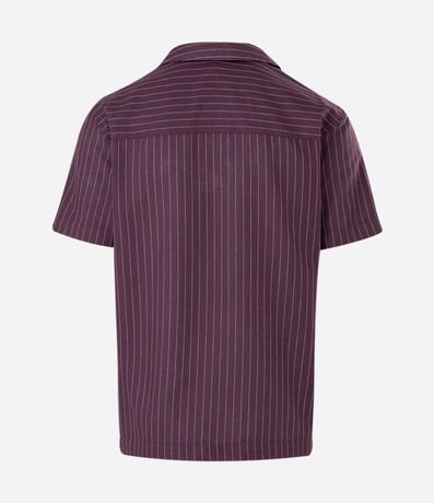 Camisa Masculina Comfort en Algodón con Textura y Rayas 6