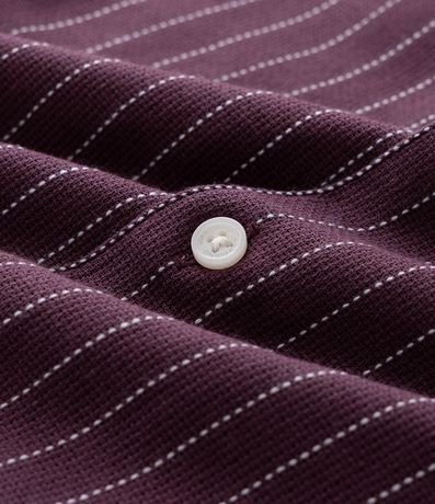 Camisa Masculina Comfort en Algodón con Textura y Rayas 7