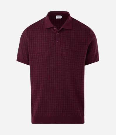 Polo Manga Corta Texturizada Lisa 4