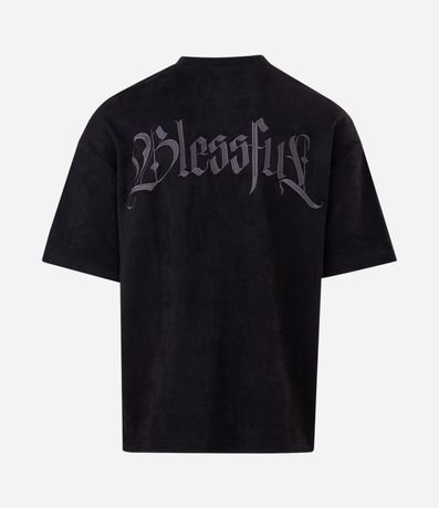 Remera Oversized en Gamuza con Bordado de Cruz Al Frente 7