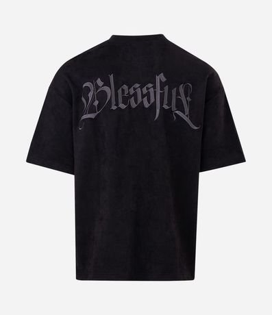 Remera Oversized en Gamuza con Bordado de Cruz Al Frente 6