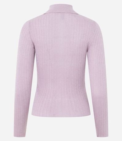 Blusa en Punto Manga Larga con Detalles Contrastantes 3