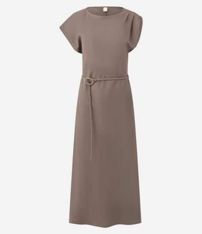 Vestido Midi Sastre con Cinturón Delicado 4