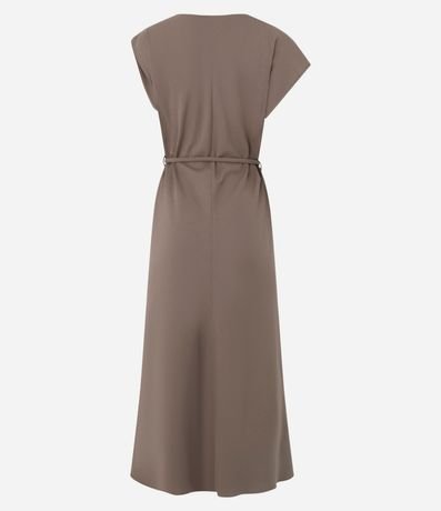 Vestido Midi Sastre con Cinturón Delicado 5