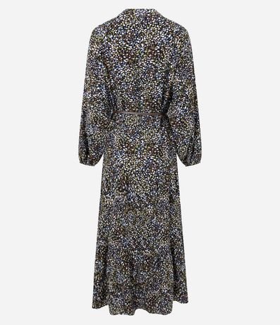 Vestido Midi em Viscose com Estampa e Cinto Fino 8
