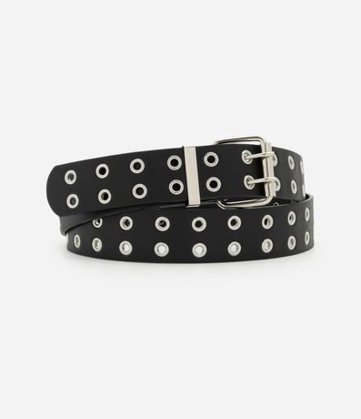 Cinturón en PU Liso con Ojale Estilo Punk 3