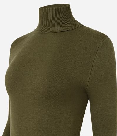 Blusa en Tricot con Cuello Alto y Botones en las Mangas 3