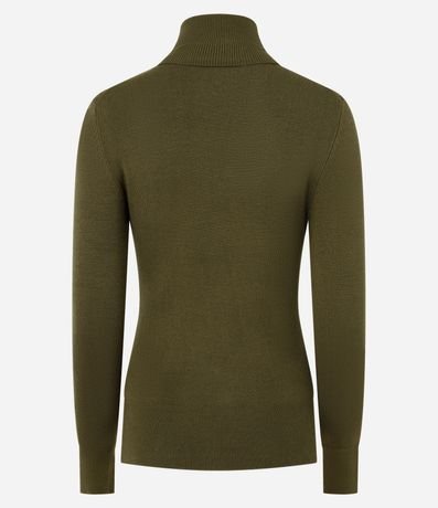 Blusa en Tricot con Cuello Alto y Botones en las Mangas 4
