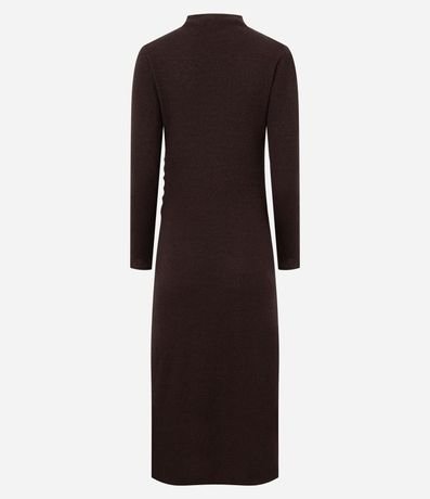 Vestido Midi en Tejido de Punto con Fruncido Lateral 10