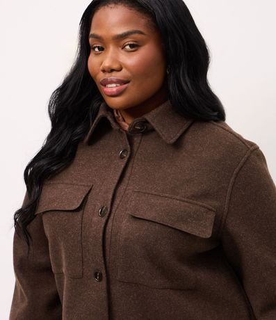 Camisa Leve en Polyvelour Alargada Curve & Plus Size 3