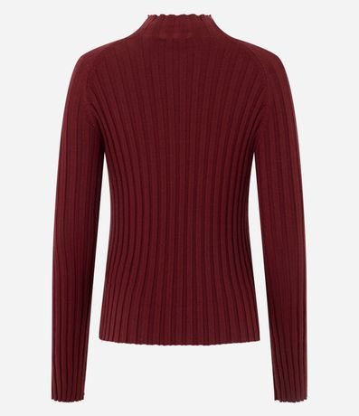 Blusa en Punto con Cuello Alto y Manga Larga 7