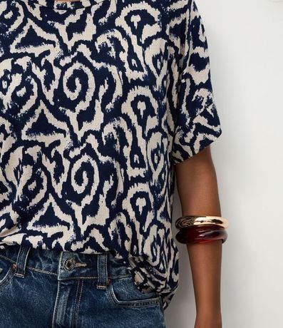 Blusa Manga corta en Viscolycra con Estampa Abstracta 3