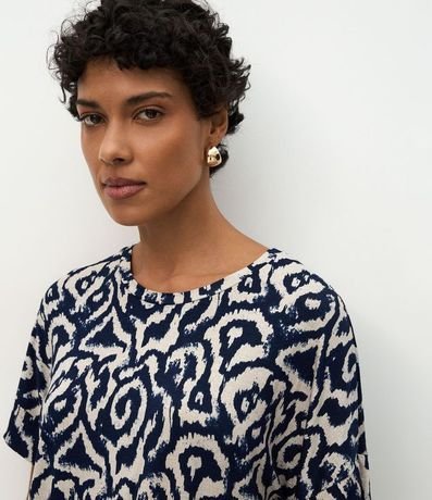 Blusa Manga corta en Viscolycra con Estampa Abstracta 3