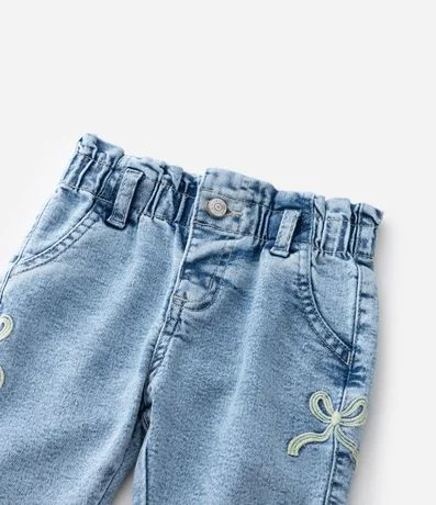 Pantalón Infantil en Jeans con Moñitas Laterales – Talle 0 a 18 Meses 5