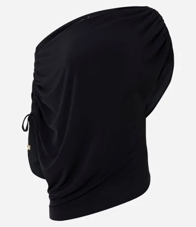 Blusa en Suedine con Escote Asimétrico 4