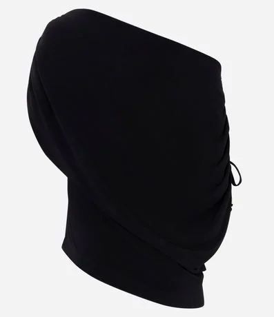 Blusa en Suedine con Escote Asimétrico 6