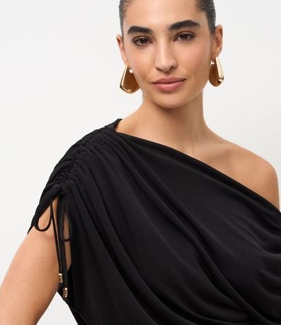 Blusa en Suedine con Escote Asimétrico 3