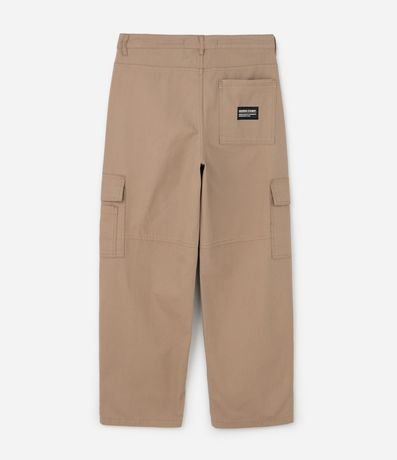 Pantalón Baggy Relaxed en Sarga Lisa 2