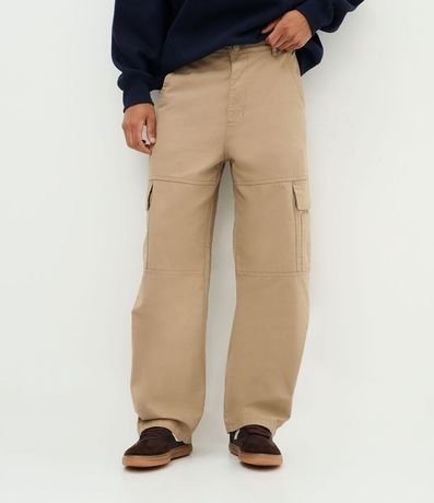Pantalón Baggy Relaxed en Sarga Lisa 2
