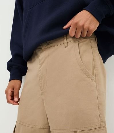 Pantalón Baggy Relaxed en Sarga Lisa 3