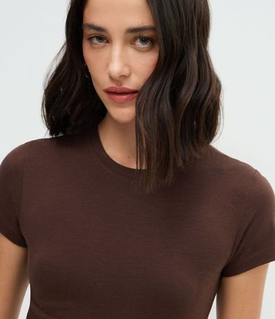 Blusa Cropped Manga Corta en Cotton 4