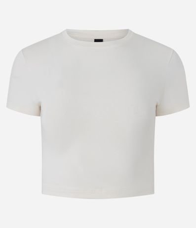 Blusa Cropped Manga Corta en Cotton