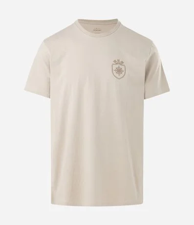 Remera Comfort en Algodón con Escudo Rosa dos Ventos