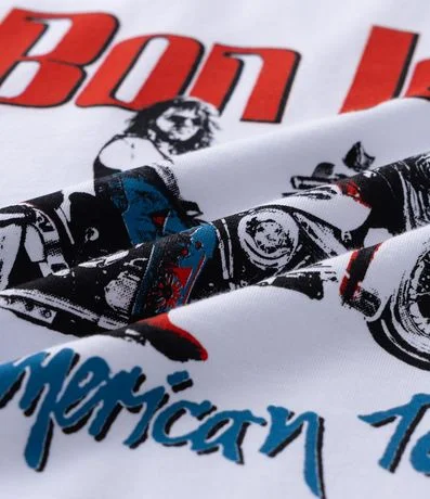 Remera Regular en Algodón con Estampado Bon Jovi 3