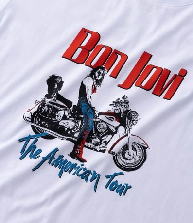 Remera Regular en Algodón con Estampado Bon Jovi 4